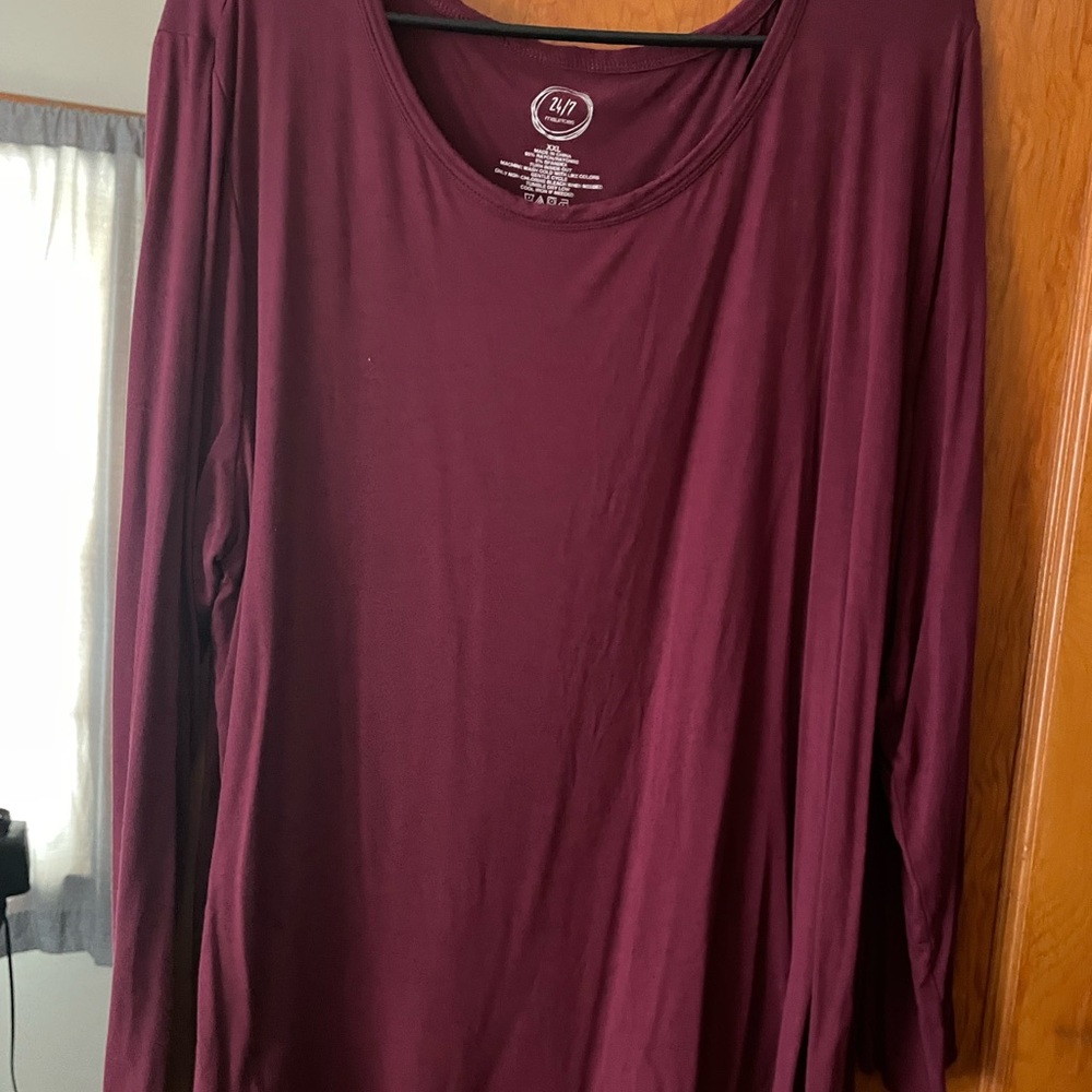 Maurices Rich Burgundy Long Sleeve Tee